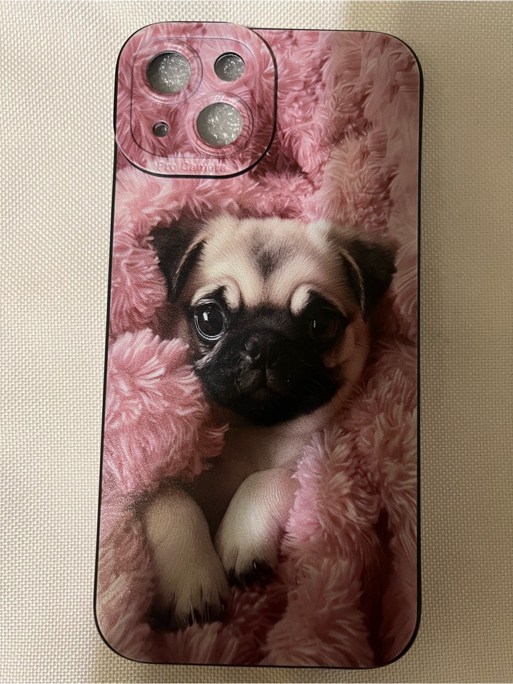 Pink Pug Phone Case - Cute Puppy Design fits IPhone 13